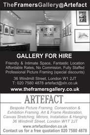 Artefact Picture Framers, London - Bespoke framing, conservation, restoration - Galleries magazine - May 12