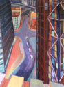 Intersection, Southwark, 2017, acrylic on canvas, 102 x 76cm