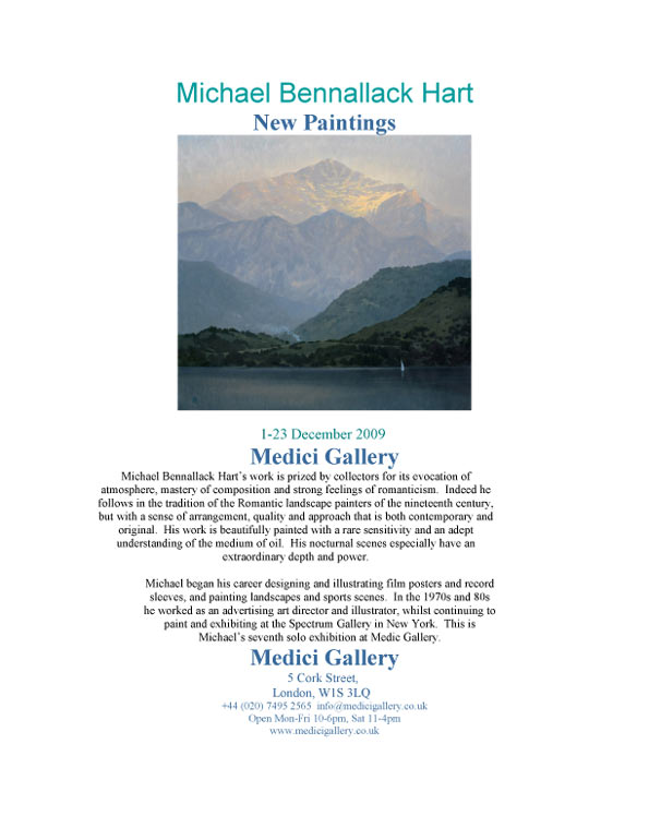 MEDICI GALLERY Michael Bennallack Hart - Galleries magazine