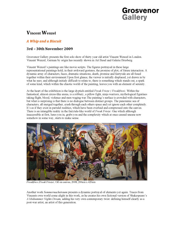 GROSVENOR VADEHRA/GROSVENOR GALLERY Vincent Wenzel - Galleries magazine